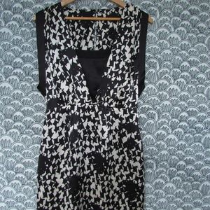 REISS Silk Houndstooth print dress